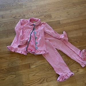 Girls size 7 Christmas pjs